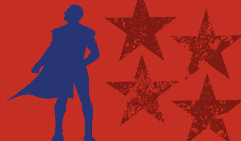 DIY homelander costume and cape for adults make your own graphic on Absurd American