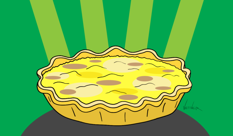 Online Shopping and Comedy Quiche Graphic. Funny Product Reviews and Entertaining Takes on Life. Copyright Lucky Vetiver - on Absurd American