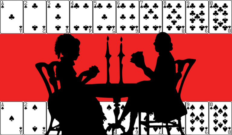 Playing cards popular deck fun exciting games graphic on Absurd American